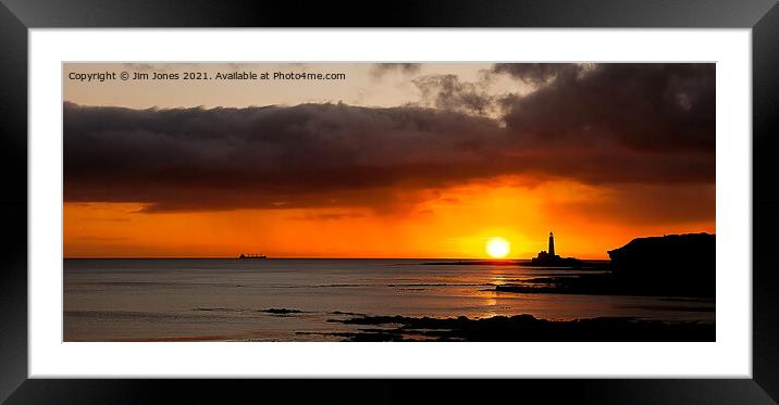 Panorama - New Year's Day sunrise Framed Mounted Print by Jim Jones