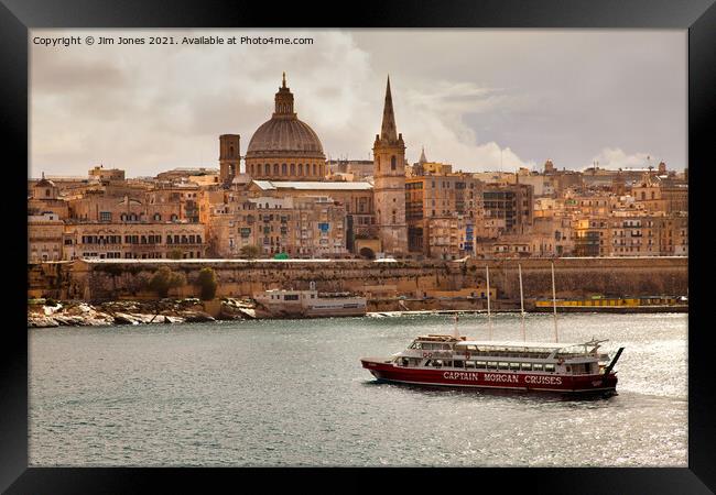 The beautiful city of Valletta, Malta Framed Print by Jim Jones
