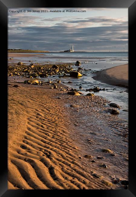 Whitley Bay beach Framed Print by Jim Jones
