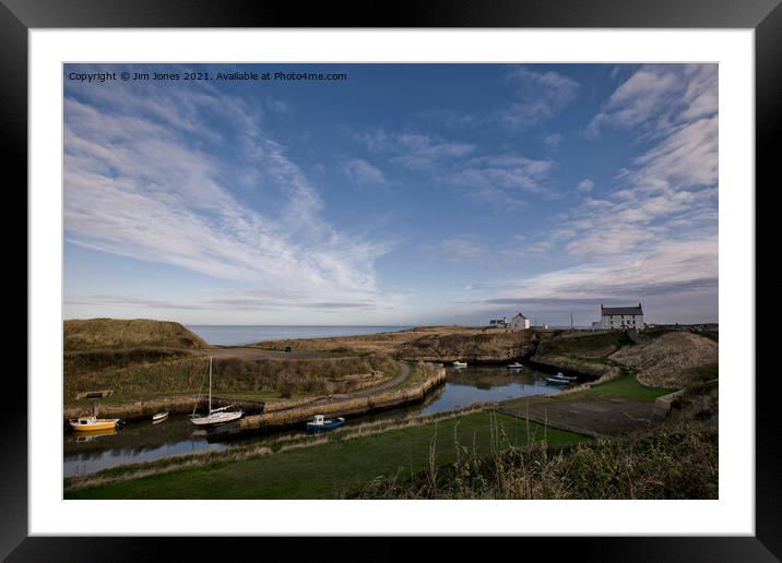 November at Seaton Sluice Harbour Framed Mounted Print by Jim Jones