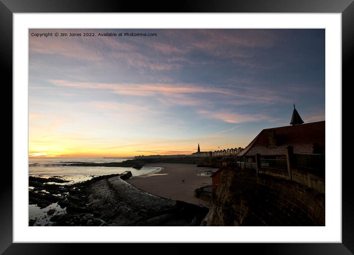 January sunrise at Cullercoats Bay (3) Framed Mounted Print by Jim Jones