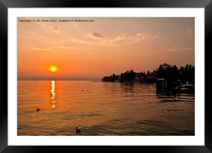 Spectacular Sirmione Sunset (2) Framed Mounted Print by Jim Jones