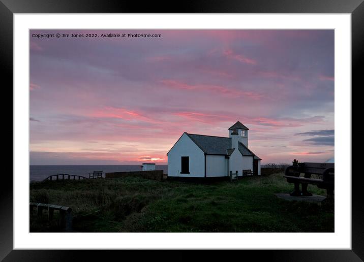 Seaton Sluice Sunrise Framed Mounted Print by Jim Jones