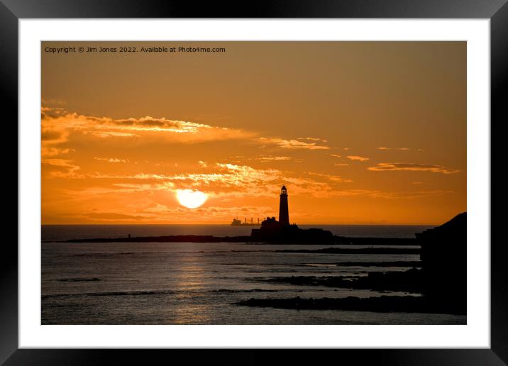 January sunrise at St Mary's Island (3) Framed Mounted Print by Jim Jones