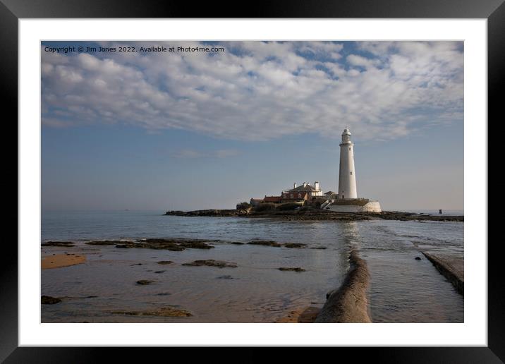 Springtime at St Mary's Island Framed Mounted Print by Jim Jones