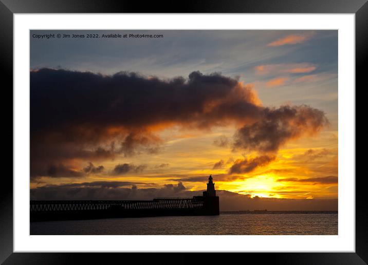 Sunrise at the mouth of the River Blyth Framed Mounted Print by Jim Jones