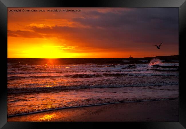 Sunrise over the North Sea Framed Print by Jim Jones