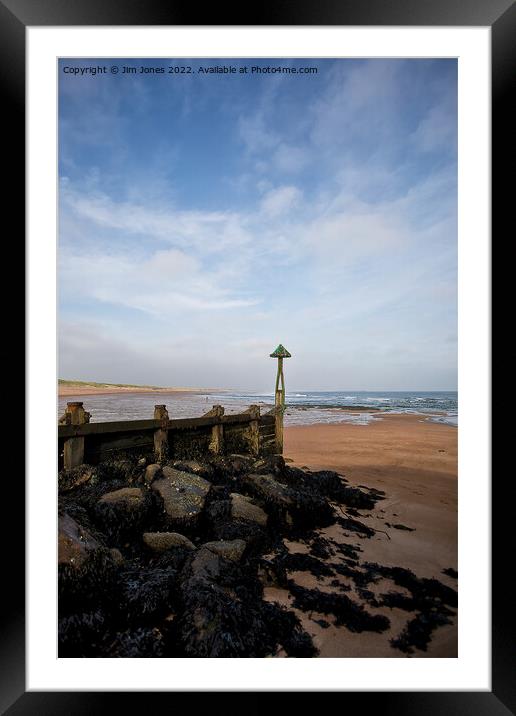 Seaton Sluice Sea defences Framed Mounted Print by Jim Jones