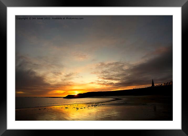 Sunrise at Cullercoats Bay Framed Mounted Print by Jim Jones
