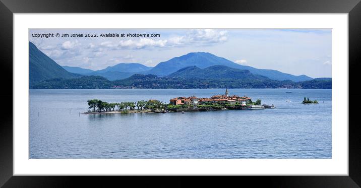 Isola dei Pescatori, Lake Maggiore - Panorama Framed Mounted Print by Jim Jones