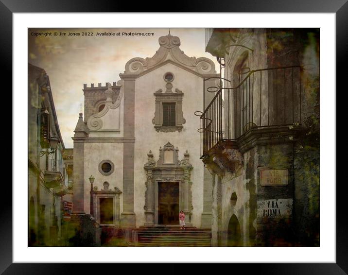 Church featured in 'The Godfather' film Framed Mounted Print by Jim Jones