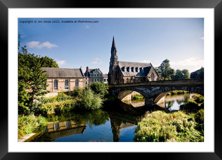 The River Wansbeck at Morpeth in Northumberland. Framed Mounted Print by Jim Jones