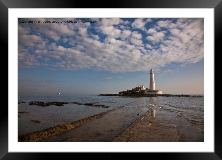 Springtime at St Mary's Island Framed Mounted Print by Jim Jones