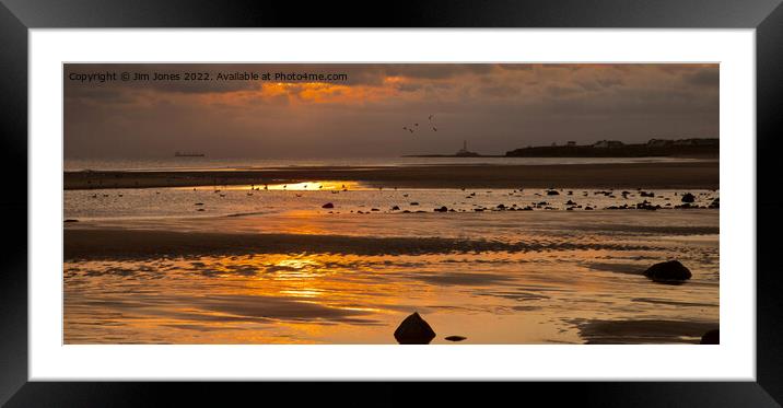 December Sunrise over The North Sea - Panorama Framed Mounted Print by Jim Jones