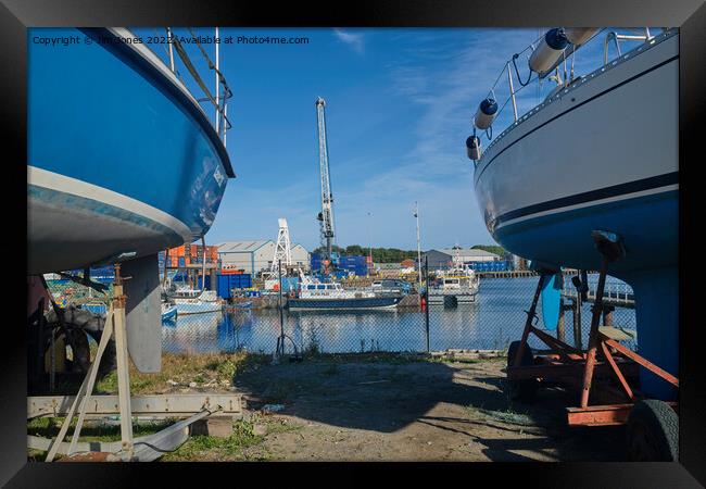 The Import Dock at the Port of Blyth Framed Print by Jim Jones