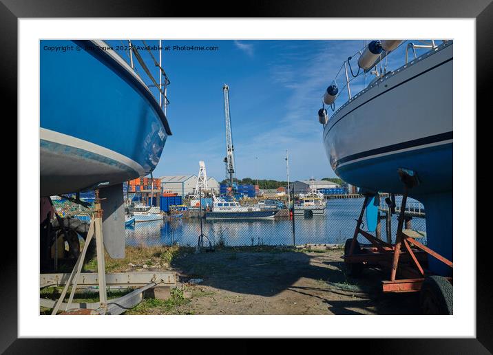 The Import Dock at the Port of Blyth Framed Mounted Print by Jim Jones