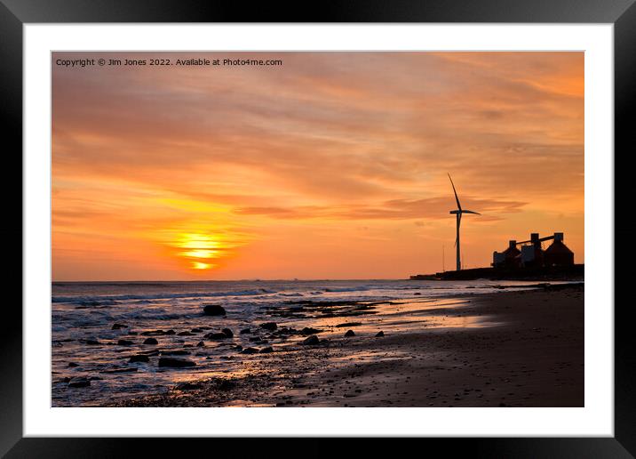Silhouettes against a dawn sky Framed Mounted Print by Jim Jones