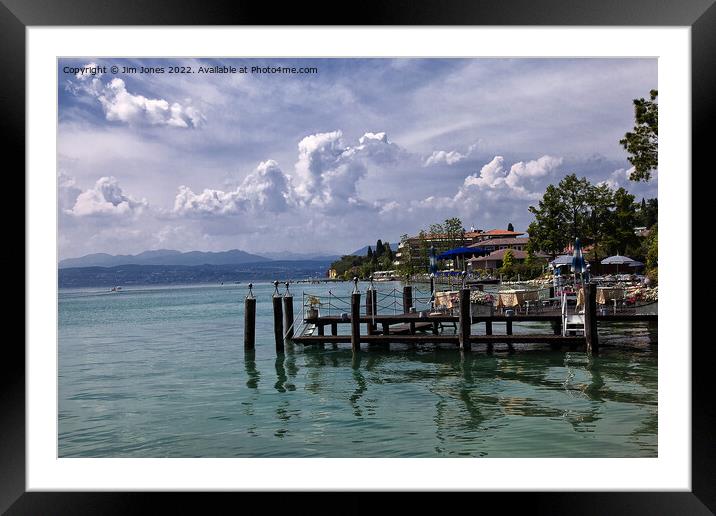 A Summer's Day at Sirmione on Lake Garda Framed Mounted Print by Jim Jones