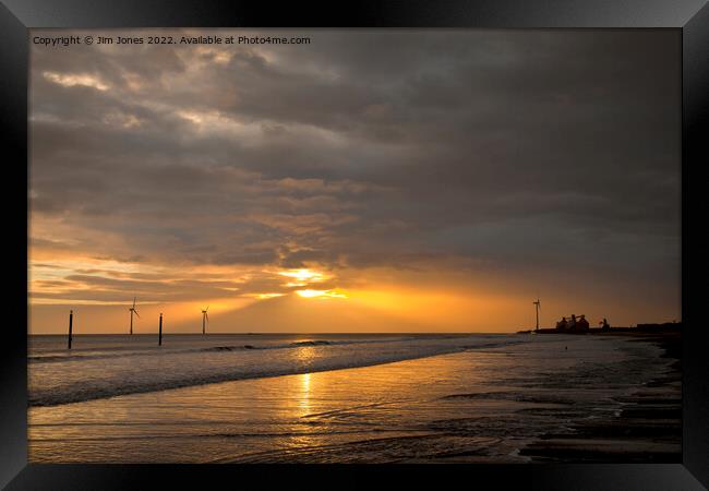 Sunrise on the Northumbrian coast Framed Print by Jim Jones
