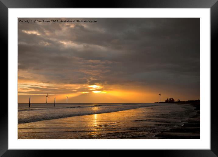 Sunrise on the Northumbrian coast Framed Mounted Print by Jim Jones