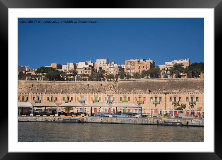 Pinto Stores, Valletta Waterfront Framed Mounted Print by Jim Jones