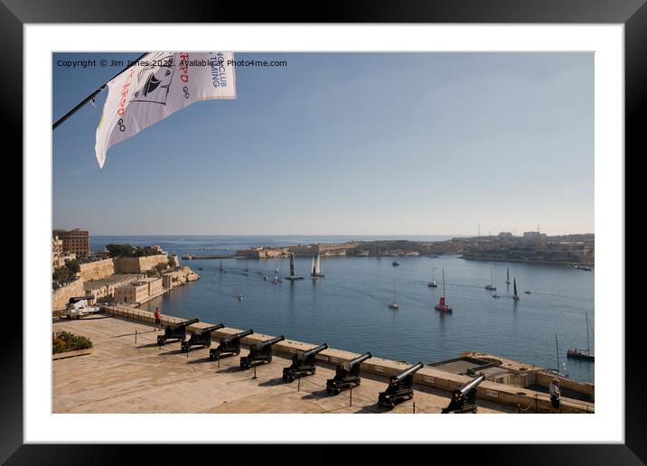 Grand Harbour Valletta Framed Mounted Print by Jim Jones