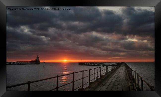 Sunrise at the mouth of the River Blyth - Panorama Framed Print by Jim Jones
