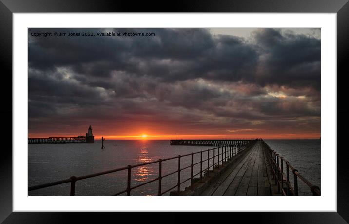 Sunrise at the mouth of the River Blyth - Panorama Framed Mounted Print by Jim Jones