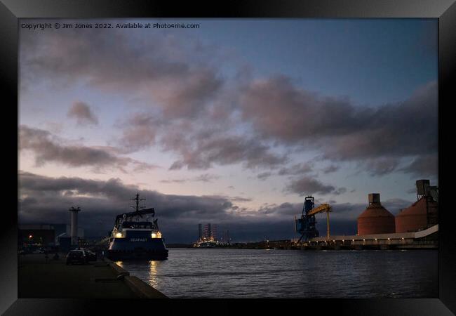 Sunset on the River Blyth Framed Print by Jim Jones