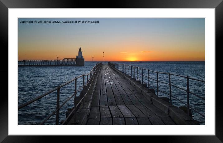 Sunrise over the North Sea - Panorama Framed Mounted Print by Jim Jones