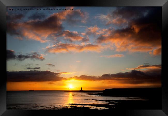 New Year's Day sunrise in Northumberland Framed Print by Jim Jones