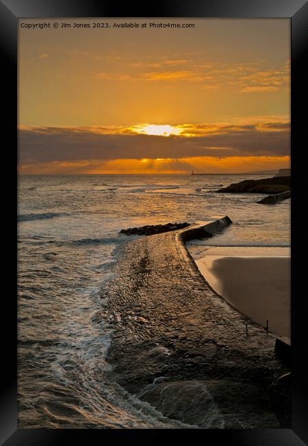 Cullercoats Sunrise Framed Print by Jim Jones