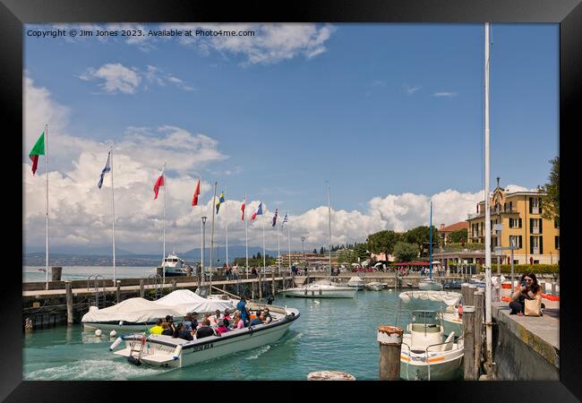 Sirmione Spring Sunshine Framed Print by Jim Jones