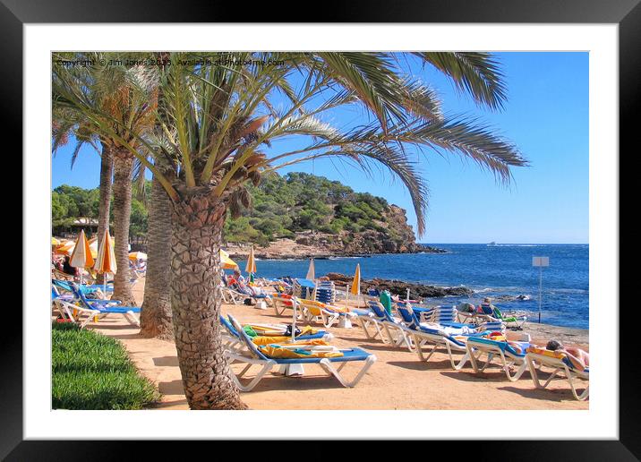 Relaxing in Ibiza Framed Mounted Print by Jim Jones