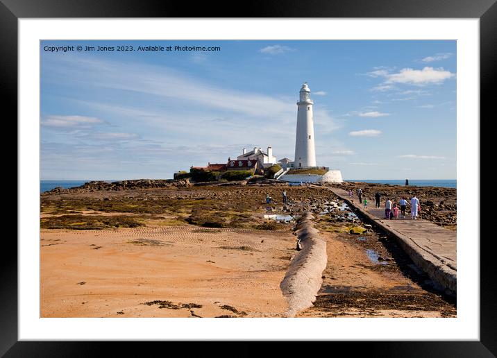 August at St Mary's Island Framed Mounted Print by Jim Jones