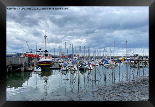 Marina and Import Dock of the Port of Blyth Framed Print by Jim Jones