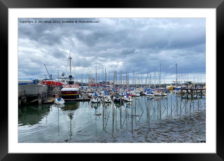 Marina and Import Dock of the Port of Blyth Framed Mounted Print by Jim Jones