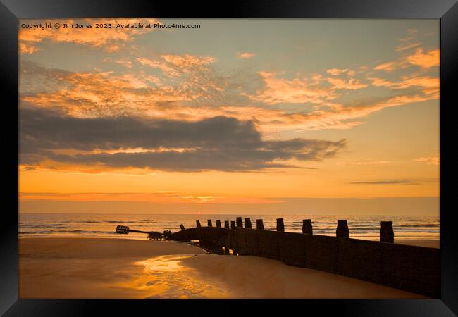 September Sunrise Seascape Framed Print by Jim Jones