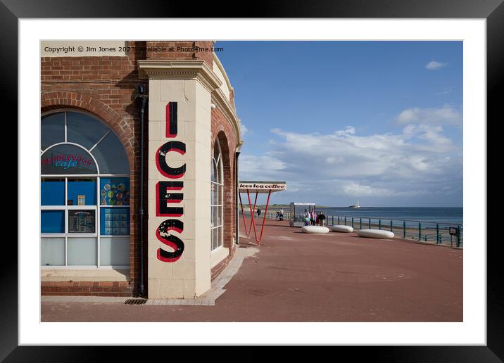 Rendezvous Cafe, Whitley Bay Framed Mounted Print by Jim Jones