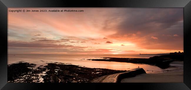 Cullercoats Sunrise - Panorama Framed Print by Jim Jones