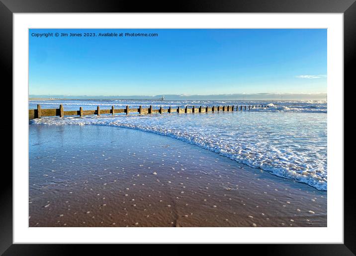 October morning on the beach Framed Mounted Print by Jim Jones