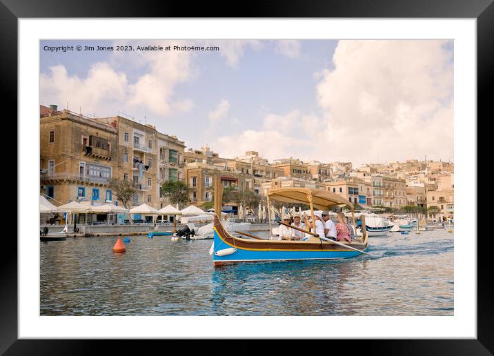 Maltese Ferry Boat Framed Mounted Print by Jim Jones
