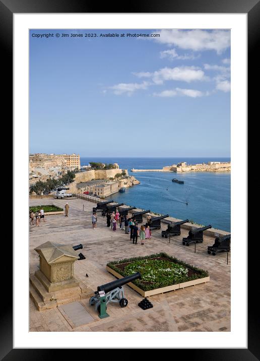 Saluting Battery, Valletta - Portrait Framed Mounted Print by Jim Jones