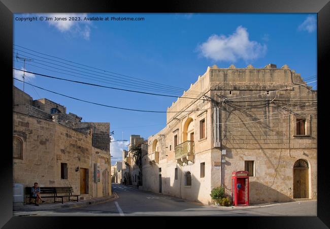 The Cross Roads at Gharb, Gozo Framed Print by Jim Jones