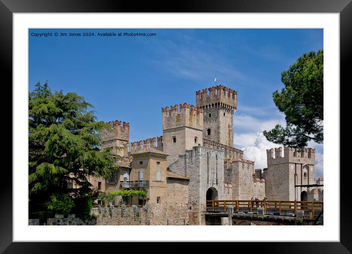 The Scaligero Castle of Sirmione, Lake Garda Framed Mounted Print by Jim Jones