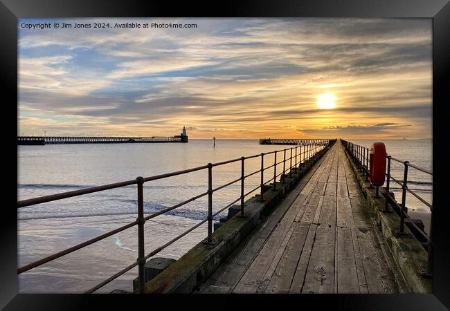 January sunrise at the mouth of the River Blyth - Landscape (2) Framed Print by Jim Jones