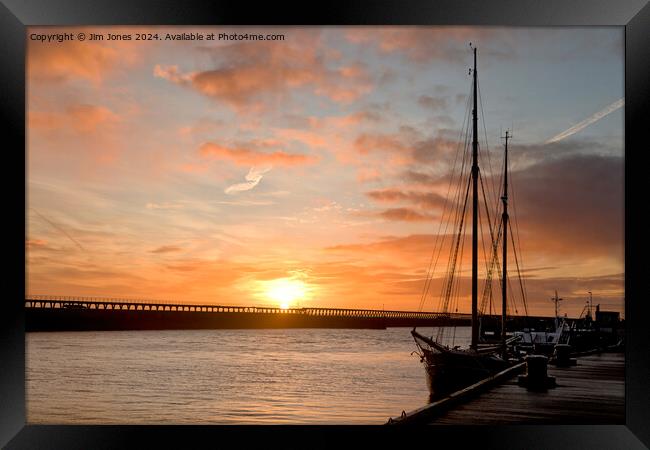 January sunrise on the River Blyth - Landscape Framed Print by Jim Jones