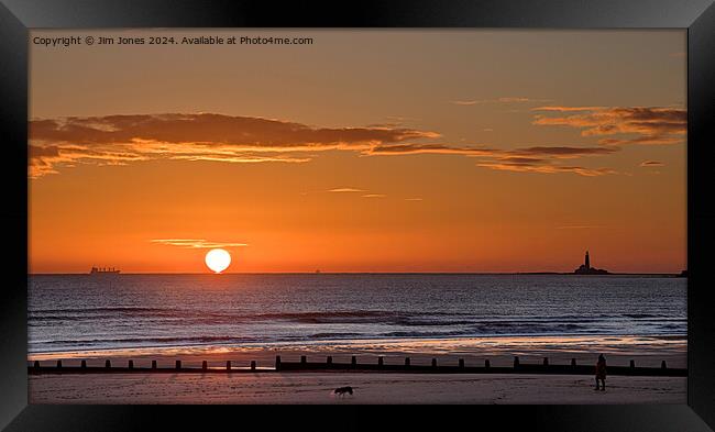 North Sea Sunrise Panorama Framed Print by Jim Jones