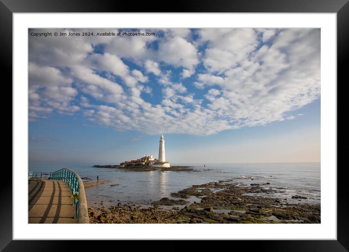 Take the promenade to the island Framed Mounted Print by Jim Jones