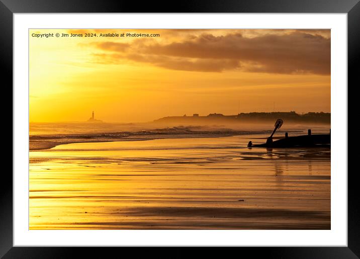 December Sunrise over The North Sea Framed Mounted Print by Jim Jones